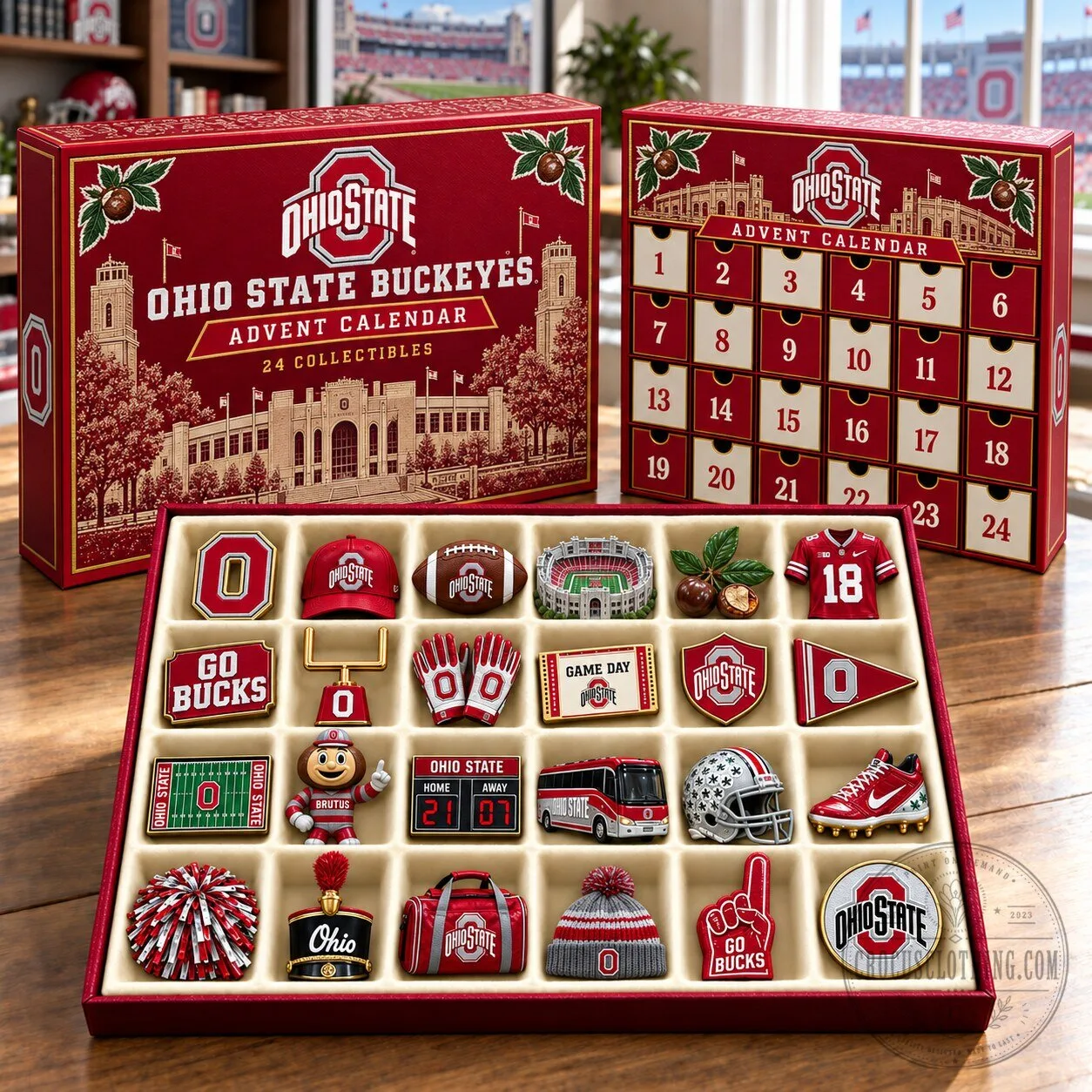 Ohio State Buckeyes 24 Collectibles Advent Calendar