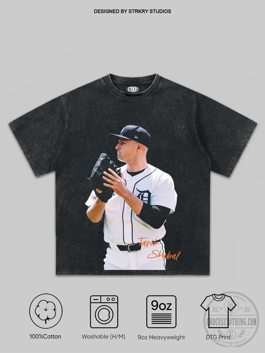 Graphic T-Shirt featuring Tarik Skubal - Detroit Tigers Baseball Star