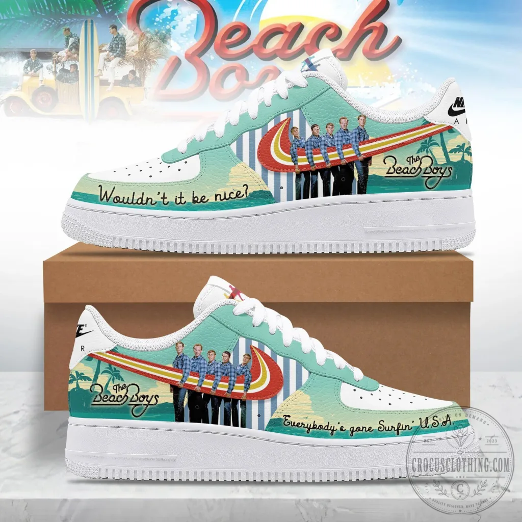 The Beach Boys Wouldn't It Be Nice Custom Shoes The Beach Boys Wouldn't It Be Nice Custom Shoes