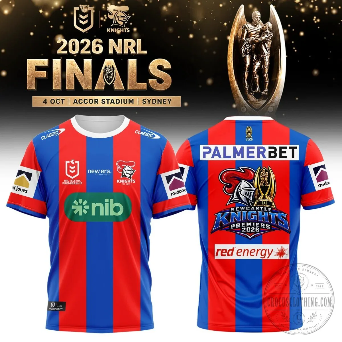Newcastle Knights 2026 NRL Premiers Rugby League Football Jersey