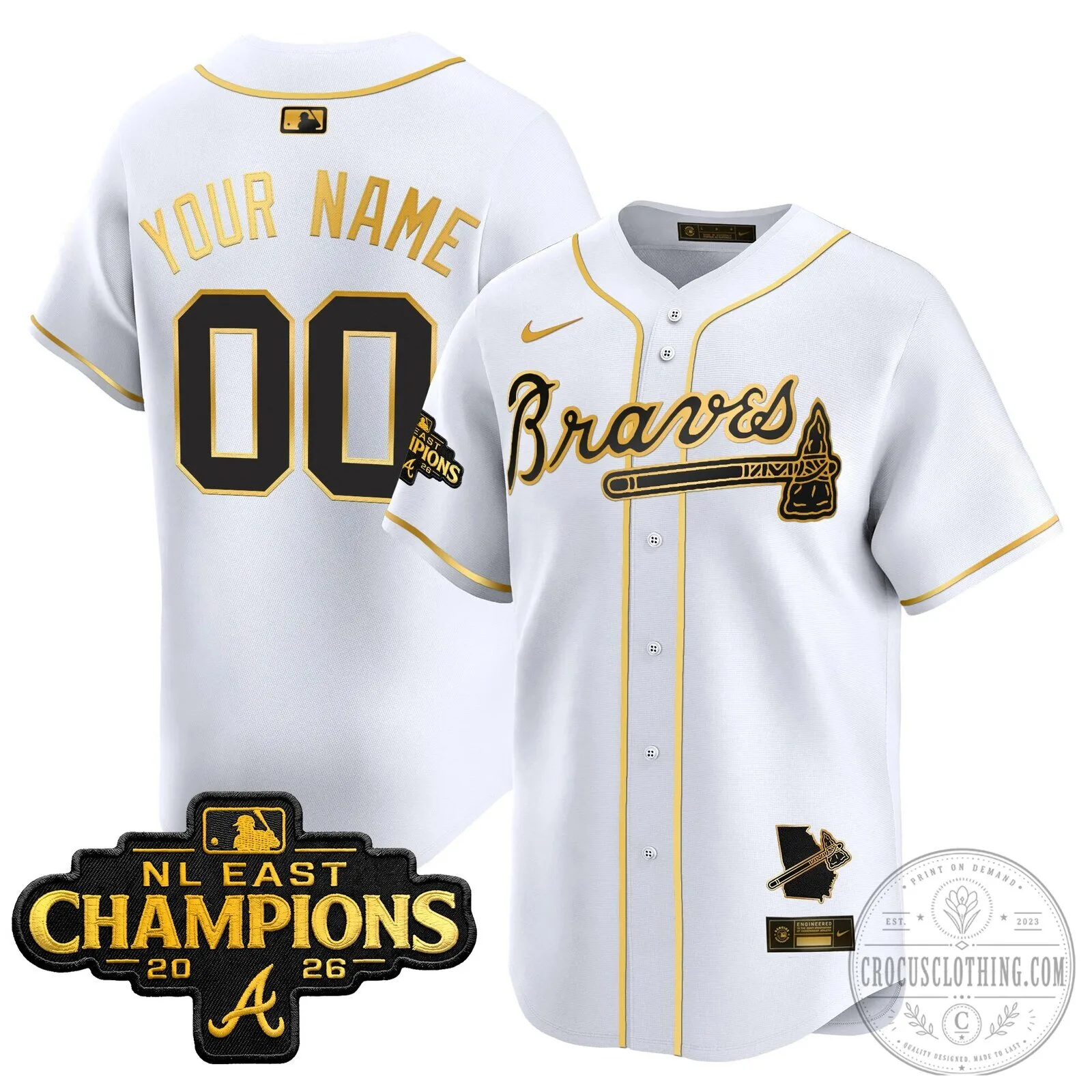 Atlanta Braves National League East Division Champions Baseball Jersey