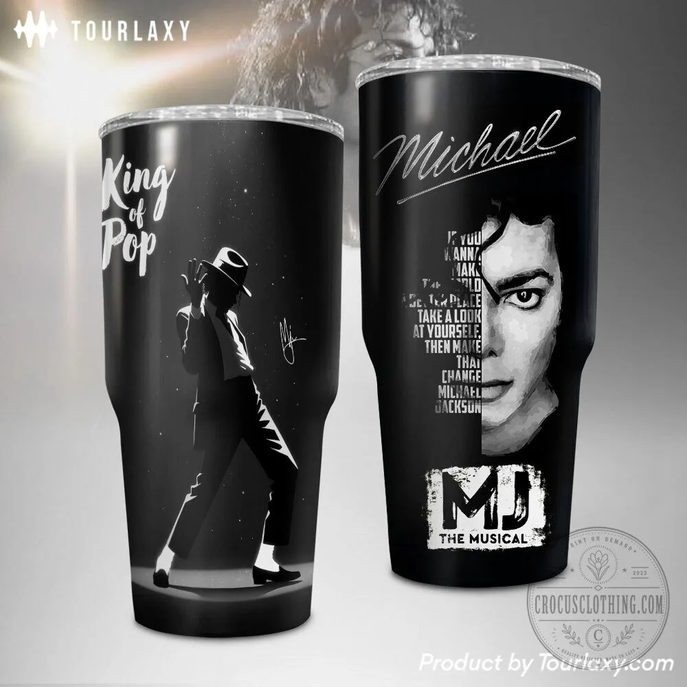 Michael Jackson King of Pop Silhouette Stainless Steel Tumbler 7 Michael Jackson King of Pop Silhouette Stainless Steel Tumbler