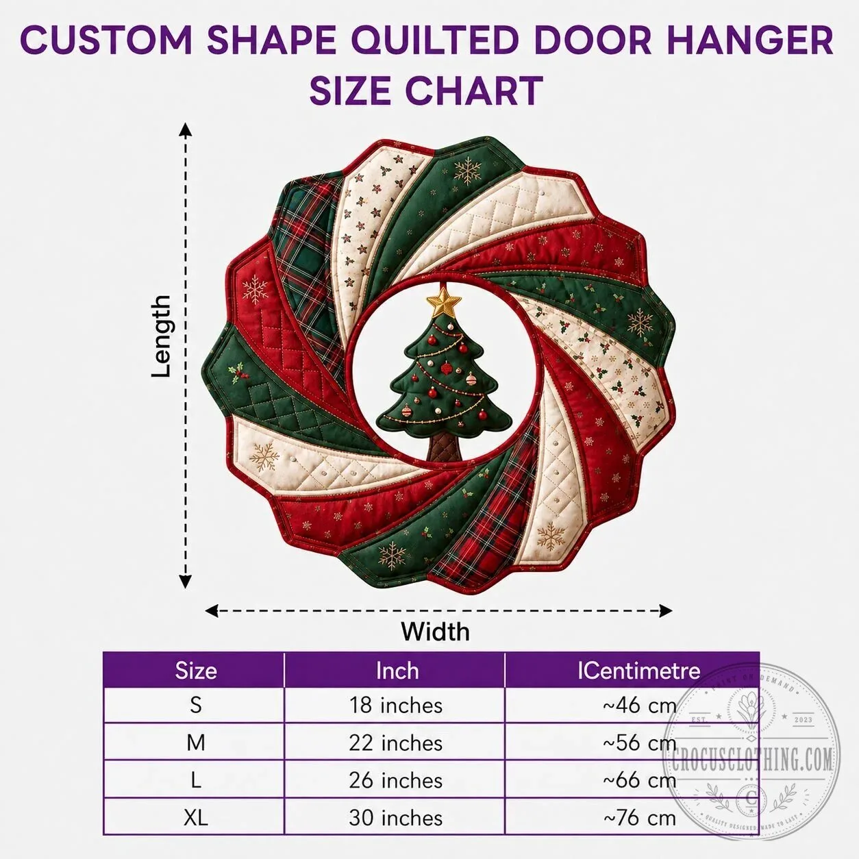 Highland Cow Christmas Wishes Custom Shape Quilted Door Hanger 7 Highland Cow Christmas Wishes Custom Shape Quilted Door Hanger
