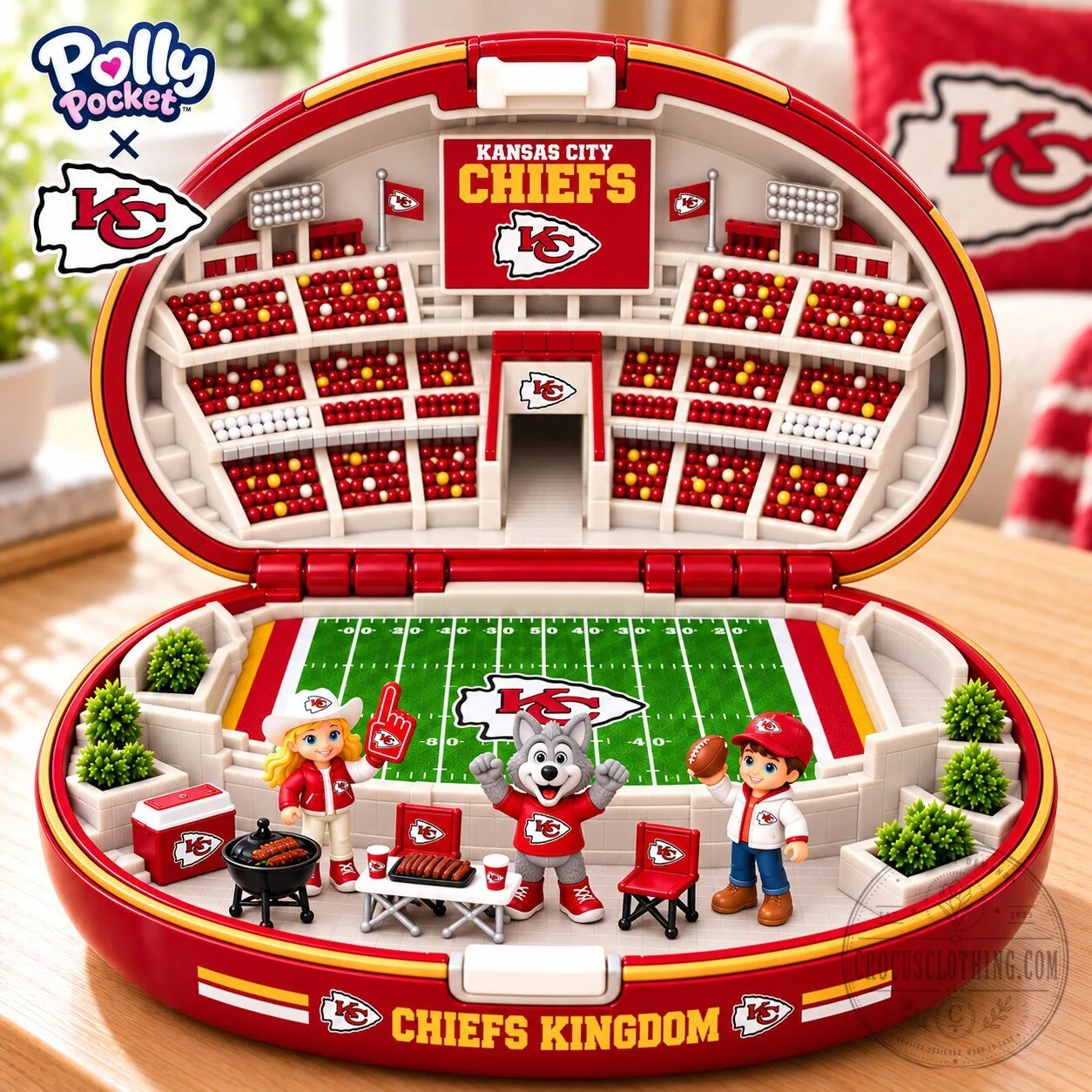 Kansas City Chiefs Polly Pocket Compact Playset with Mini Figures