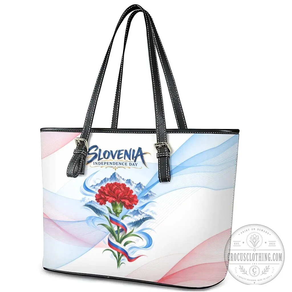 Tote Bag featuring Mount Triglav Flag and Red Carnation Flower for Slovenia Independence Day 13 Tote Bag featuring Mount Triglav Flag and Red Carnation Flower for Slovenia Independence Day