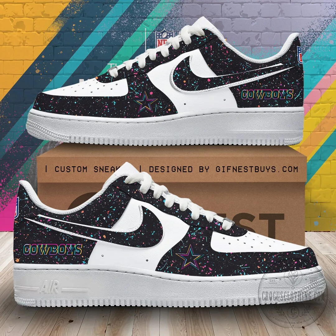 Dallas Cowboys Crucial Catch 2025 NFL Custom Air Force 1 Sneakers