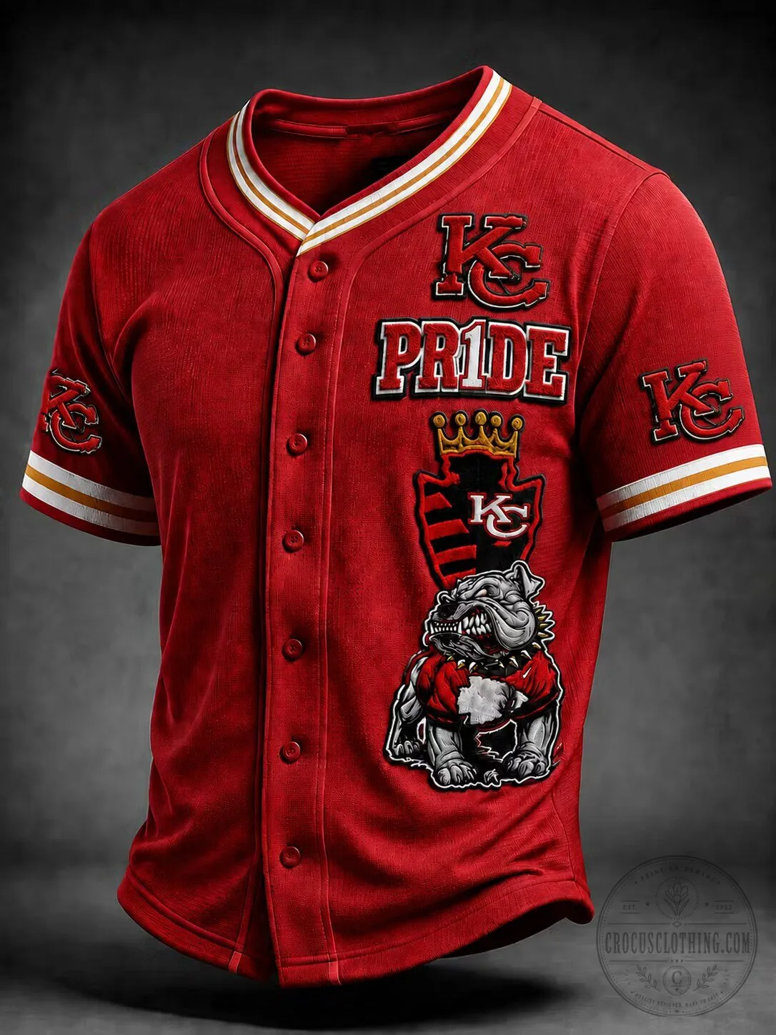 Kansas City Chiefs Pride Bulldog Baseball Jersey