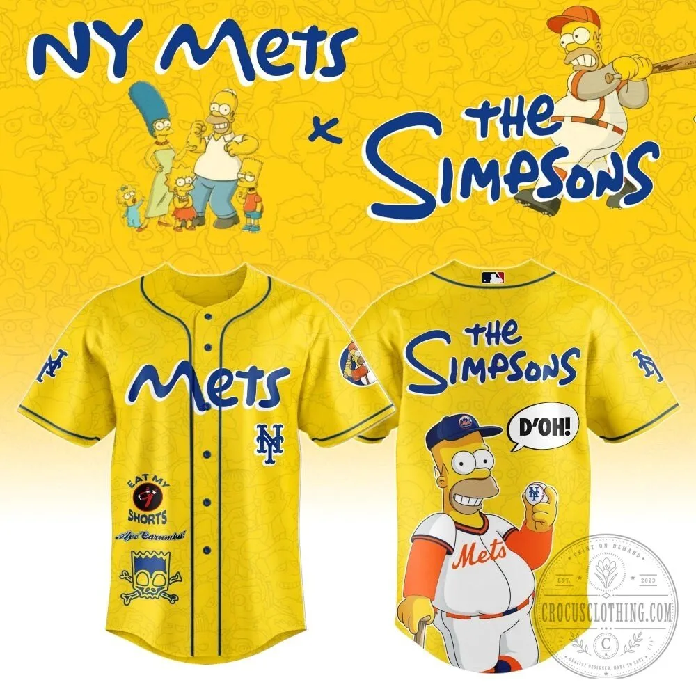 Homer Simpson Baseball Jersey - New York Mets & The Simpsons Collaboration
