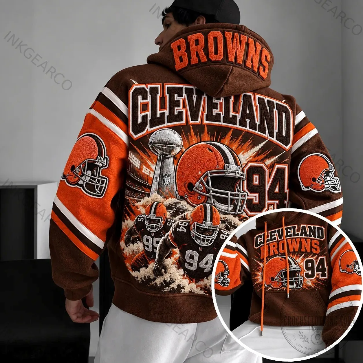 Cleveland Browns Football Team American NFL Sports Fan Hoodie